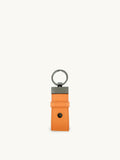 Apatchy orange leather luggage tag and loop keyring set - British product