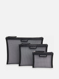 Whistles black mesh pouches 3 pack British brand
