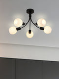 Searchlight 5-light ceiling lamp with opal shades - British product