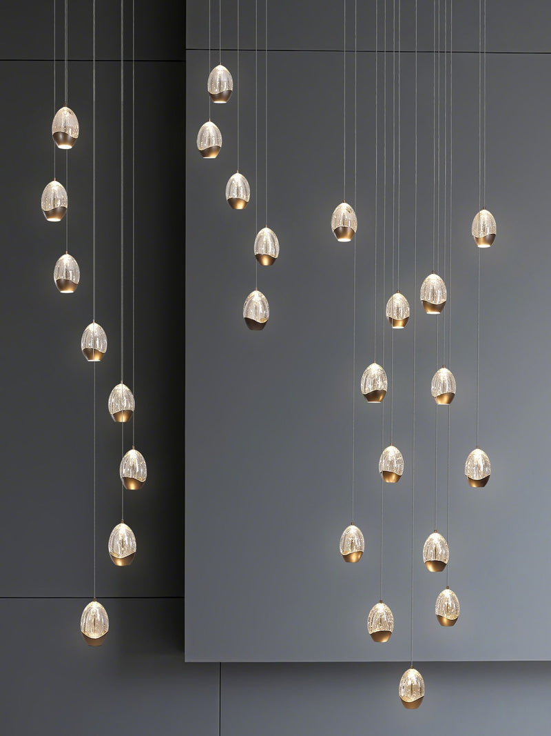 Searchlight pendant ceiling light Latte and Champagne 150cm - British product