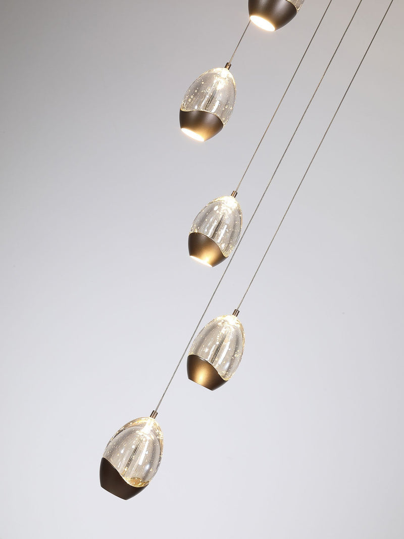 Searchlight pendant ceiling light Latte and Champagne 150cm - British product