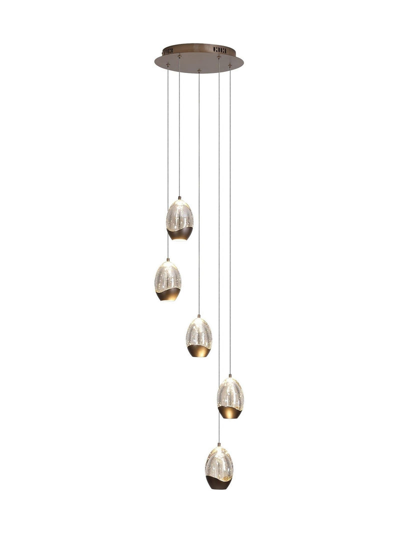 Searchlight pendant ceiling light Latte and Champagne 150cm - British product