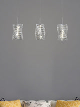 Next Searchlight Chrome and Clear 3 Light Crystal Bar Pendant Ceiling Light- Buy online at McGrocer