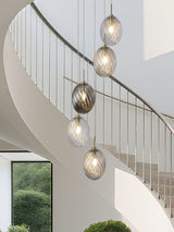 Next Searchlight Brass 5-Light Multi Glass Pendant Ceiling Light- Buy online at McGrocer