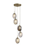 Searchlight brass multi glass pendant ceiling light, imported from the UK