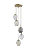 Searchlight brass multi glass pendant ceiling light, imported from the UK