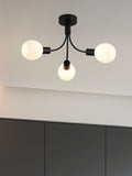 Searchlight 3 light ceiling lamp with opal glass shades - British product