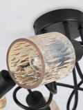 Searchlight amber and black 5-light ceiling lamp, imported from the UK