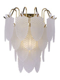 Searchlight brass frosted glass wall light 29cm, imported from the UK