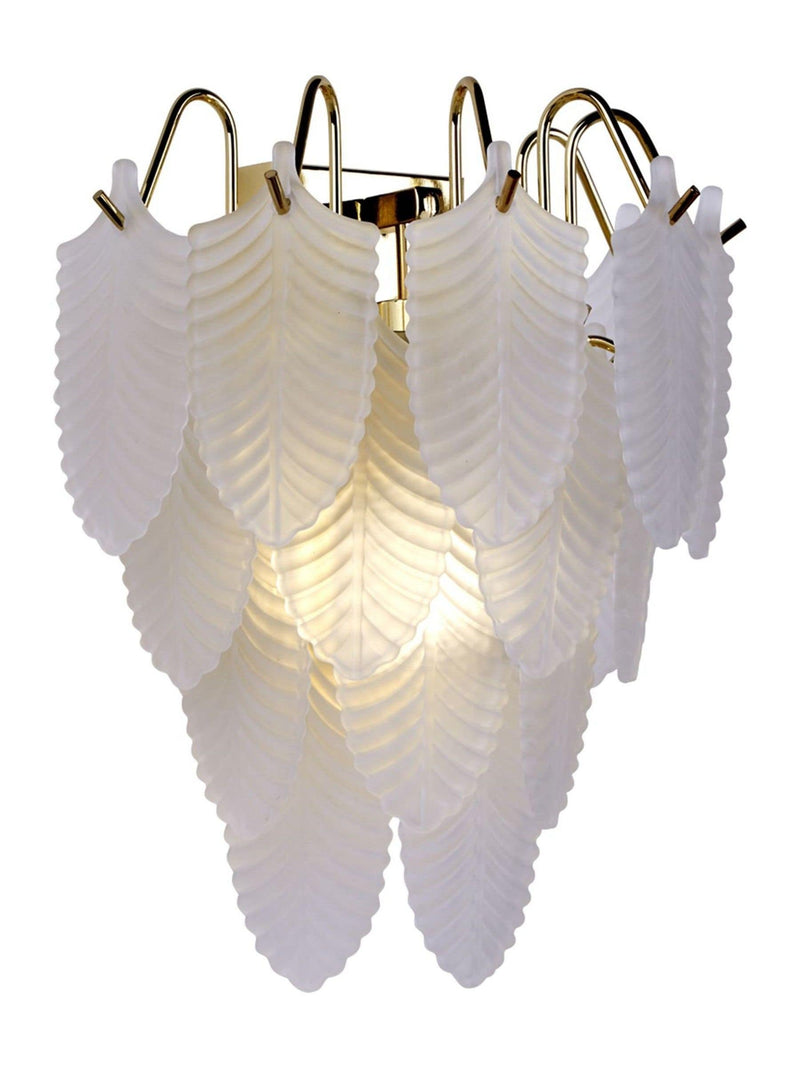Searchlight brass frosted glass wall light 29cm, imported from the UK