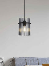 Next Searchlight Black Smoke 1 Light Glass Rod Pendant Ceiling Light- Buy online at McGrocer