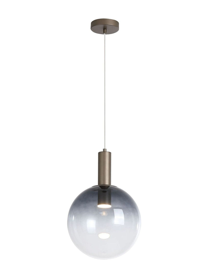 Searchlight latte and ombre smoked glass ceiling light pendant - British product
