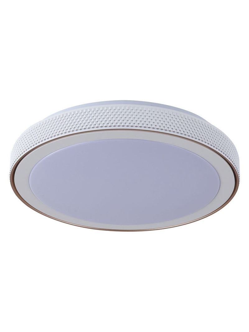 Searchlight white and gold flush ceiling light, UK version