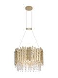 Searchlight gold clear crystal pendant ceiling light, imported from the UK