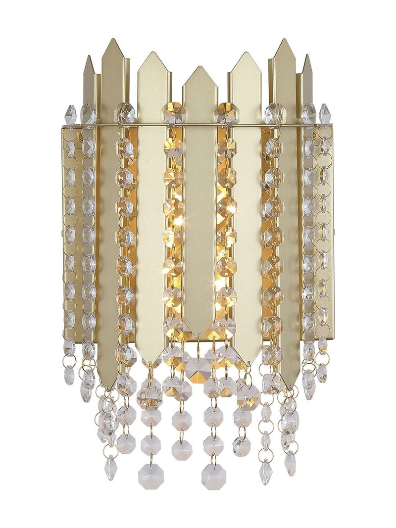 Searchlight gold crystal wall light (British brand)