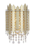 Searchlight gold crystal wall light (British brand)