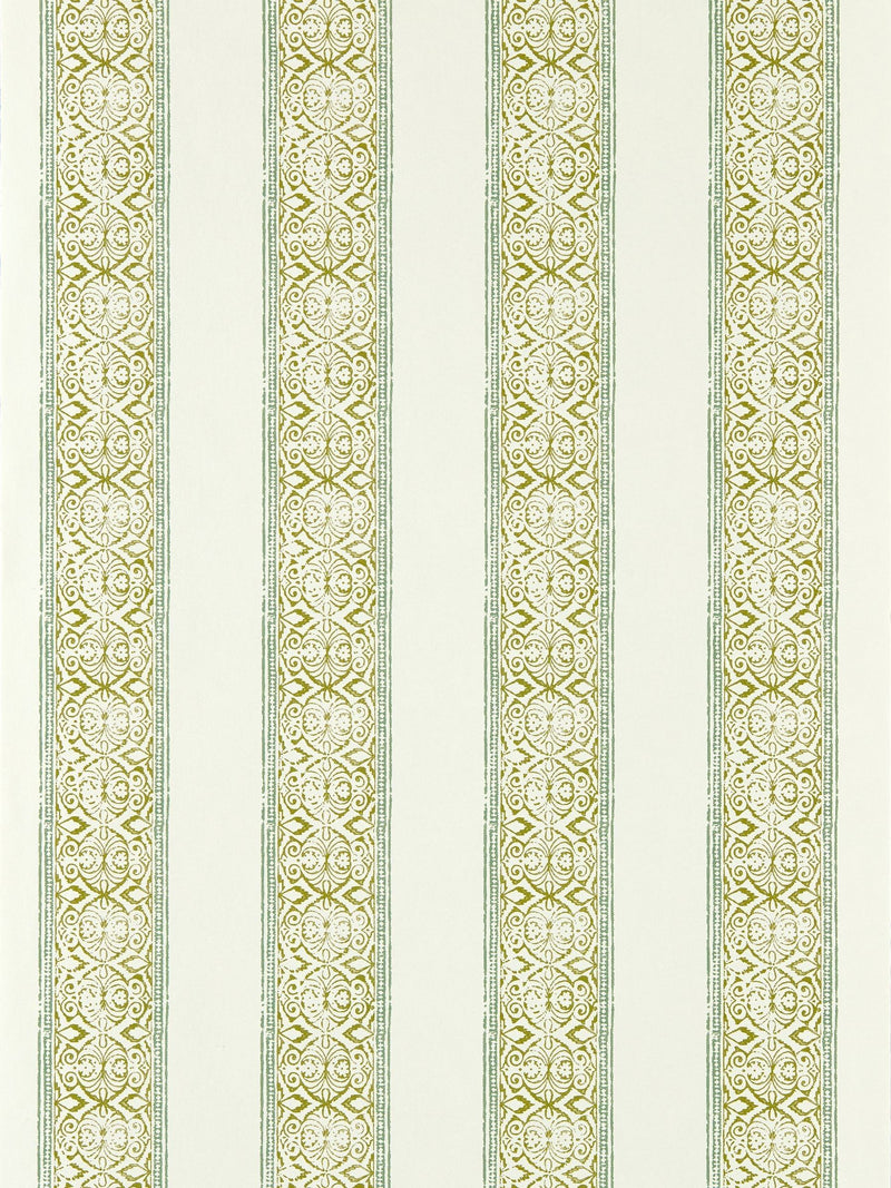 Clarke and Clarke Kalamkari Indira wallpaper sample A4, imported from the UK