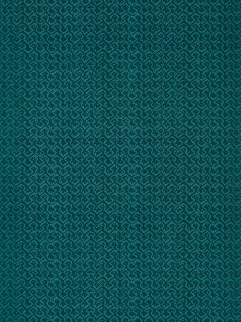 Clarke and Clarke Teal Kalpa Indira wallpaper sample A4 - British product