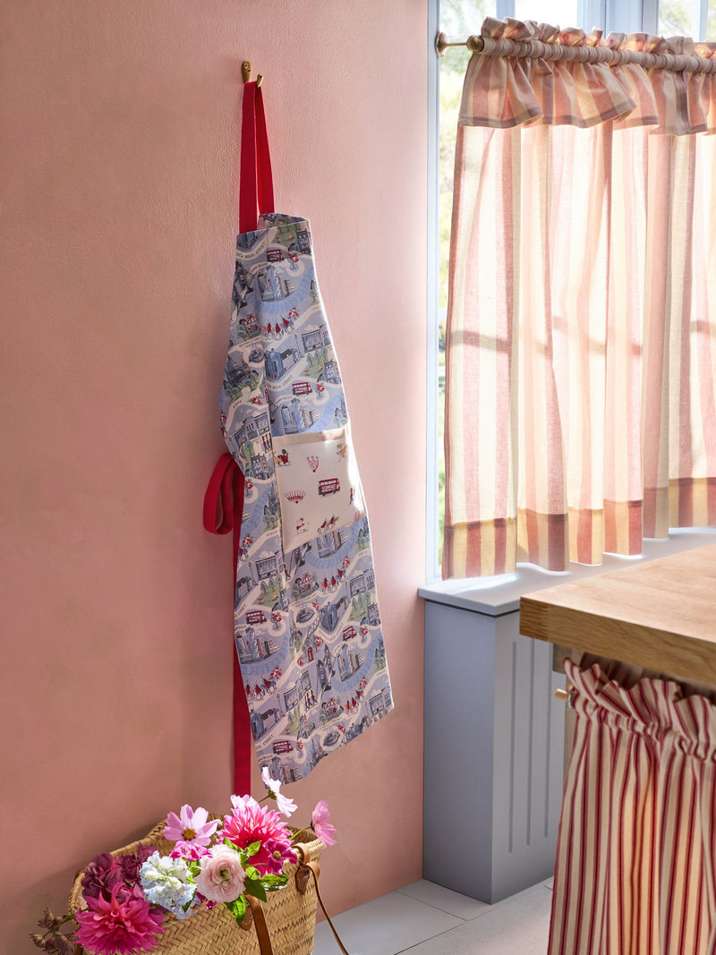 Cath Kidston Blue London Town apron one size (British brand)