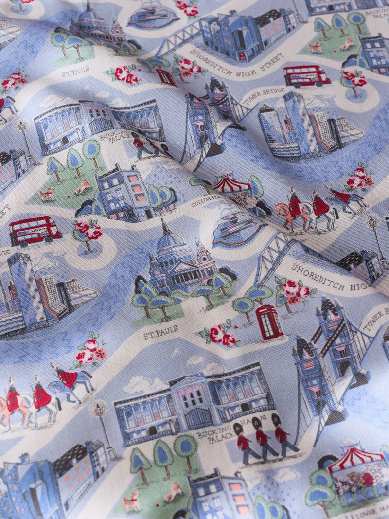 Cath Kidston London Town blue tea towels set of 2 (British brand)