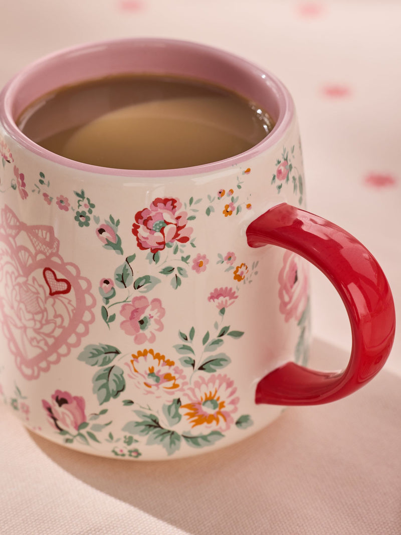 Cath Kidston Billie Mug red floral stoneware, UK version