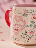 Cath Kidston Billie Mug red floral stoneware, UK version