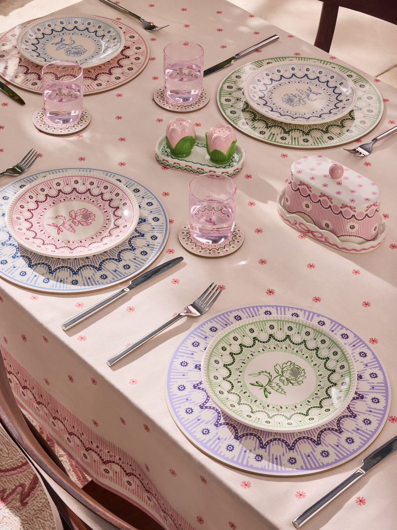 Cath Kidston pink floral side plates, imported from the UK