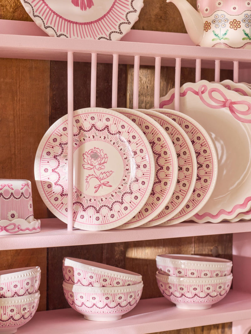 Cath Kidston pink floral side plates, imported from the UK