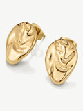 D.Louise gold tone molten studs stainless steel earrings (British brand)