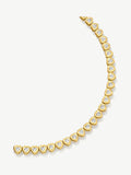D.Louise gold tone heart bezel tennis necklace - British product