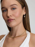 D.Louise gold tone heart bezel tennis necklace - British product