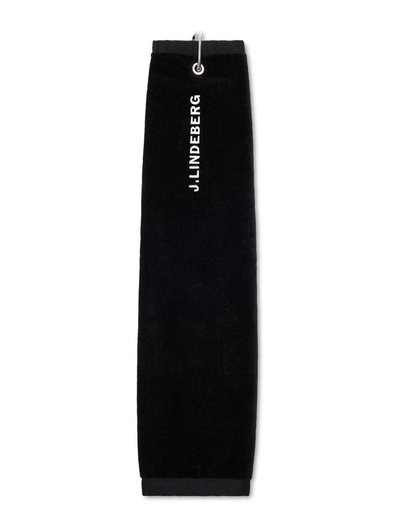 J.Lindeberg Drohen black golf towel, quick-dry cotton (British brand)