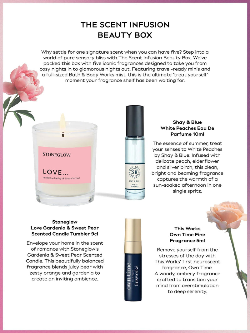 Scent Infusion Beauty Box with five fragrances - British product