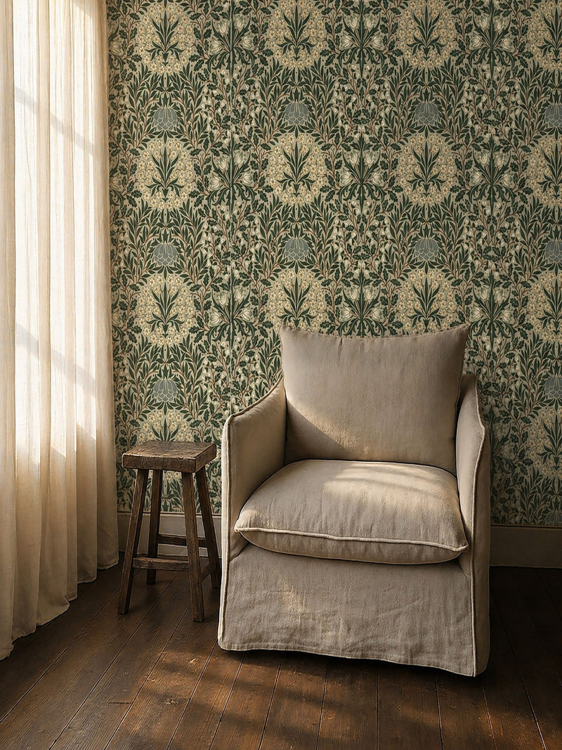 Morris & Co Daisy & Oak wallpaper 10m (British brand)