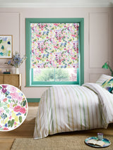 Next Bluebellgray Cerise Flora Made-to-Measure Roller Blind 750x480mm- Buy online at McGrocer