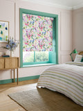 Bluebellgray Flora red floral roller blind, imported from the UK