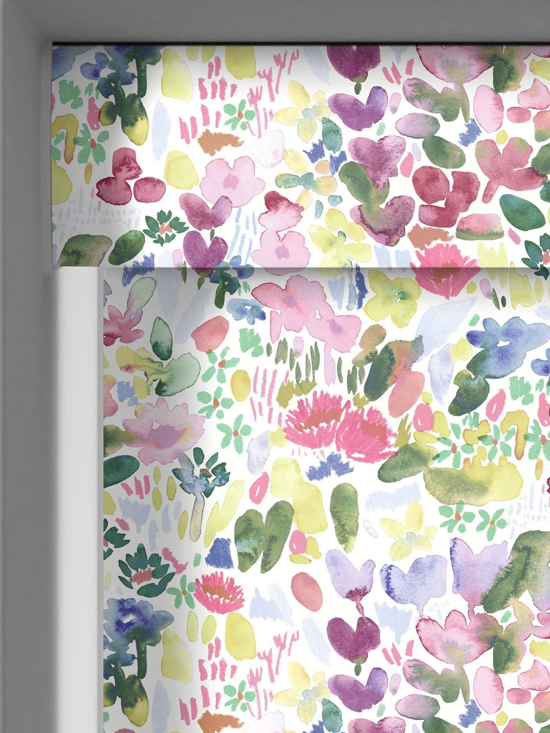 Bluebellgray Flora red floral roller blind, imported from the UK