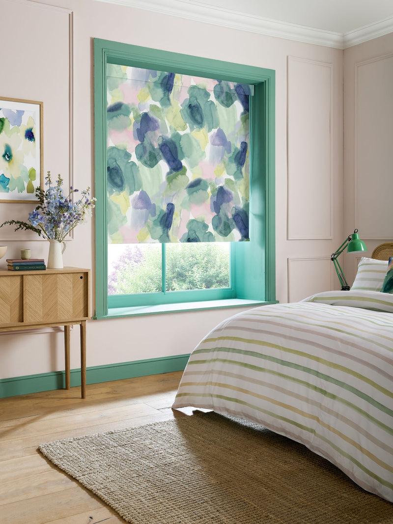 Bluebellgray Multi Lochaber made-to-measure blind in green - British product