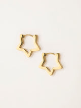 Next FatFace Gold Tone Waterproof Star Hoops Earrings- Buy online at McGrocer