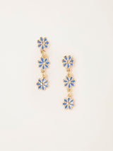 Next FatFace Blue Trio Flower Drop Earrings 2.5cm- Buy online at McGrocer