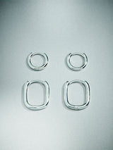 Next Sterling Silver Plated Huggie Hoop Earrings 2 Pack- Buy online at McGrocer