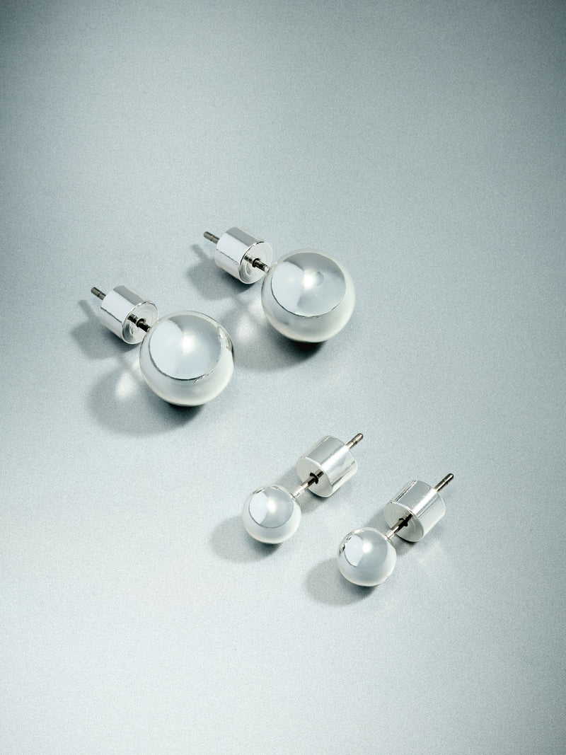 Sterling silver plated ball studs 2 pack, imported from the UK