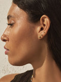 Gold tone waterproof stainless steel ball stud earrings 3 pack (British brand)