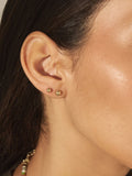 Gold tone waterproof stainless steel ball stud earrings 3 pack (British brand)