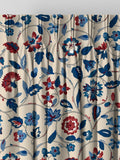 Land & Shore Esther made to measure curtain in red floral print, imported from the UK