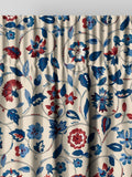 Land & Shore Esther made to measure curtain in red floral print, imported from the UK