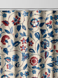 Land & Shore Esther made to measure curtain in red floral print, imported from the UK