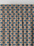 Land & Shore blue red block print curtain - British product
