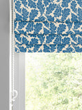 Land & Shore blue oak leaf roman blind, imported from the UK