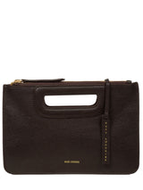 Next Pure Luxuries Brown Guinevere Leather Clutch Bag- Buy online at McGrocer